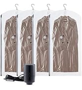 TAILI Hanging Vacuum Sealer Suction Storage Bags for Clothing with Electric Air Pump, Space Saver...