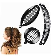 3PCS Banana Clips Hair, Banana Clip Clincher Combs for Thin Medium Hair, Vintage Fishtail Fish Sh...