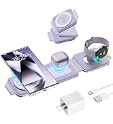 Multi Travel Charger for Samsung, Foldable Wireless Watch Charger for Galaxy Watch Ultra/7/6/5 Pr...