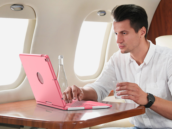 for ipad 9th case with keyboard pink 21