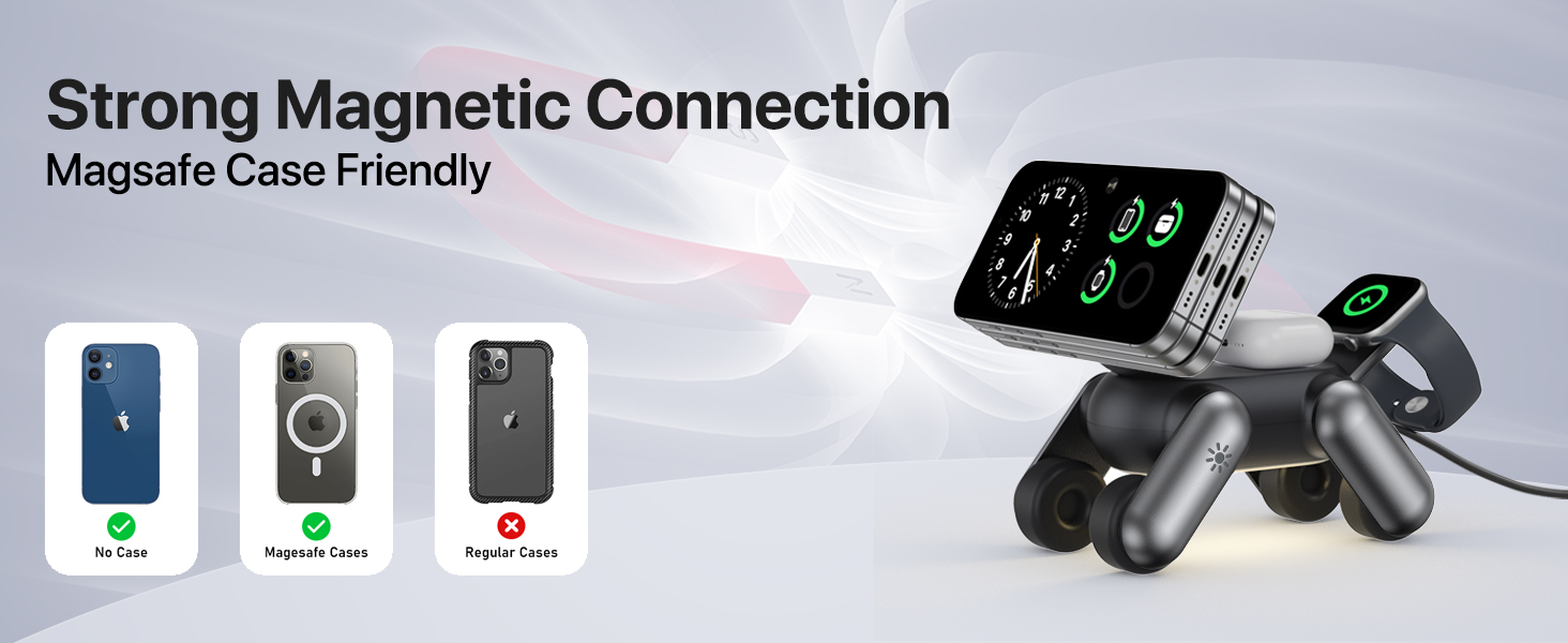 4 in 1 magnetic wireless charging station for apple devices