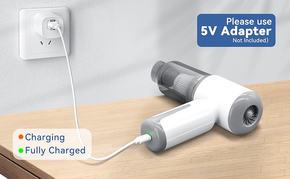 convenient charging, fast charge vacuum, usb c vacuum