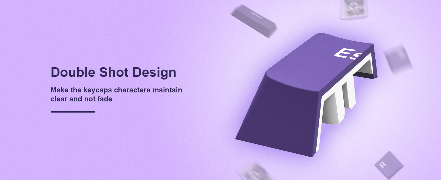 132 Keys Gradient Purple Keycaps