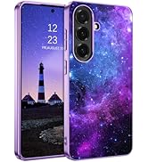 GUAGUA for Samsung Galaxy S26 Case Glow in Dark Cute Space Nebula Pattern Noctilucent Luminous Sh...