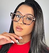 VISOONE Blue Light Blocking Glasses Rectangle Chic Preppy Look MultiColor Frame for Women Men RIVER