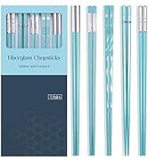 GLAMFIELDS 5 Pairs Reusable Fiberglass Chopsticks, Dishwasher Safe,Japanese Chinese Chop Sticks ,...