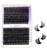 WENDY LASHES 259PCS Lash Clusters 80D+100D Wispy Eyelash Clusters Lashes Natural DIY Lash Extensi...
