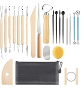 23PCS Clay Tools Sculpting, Ceramic &amp; Pottery Modeling Tool, Ceramics Tools Set, Polymer Tools Ki...