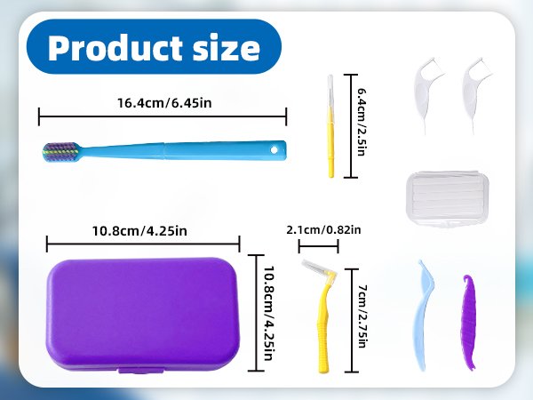 6-in-1 Orthodontic Oral Care Kit with Case