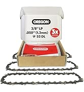 Oregon 3-Pack Chainsaw Chain 3/8" LP Pitch, .050" (1.3 mm) Gauge for 14" (35cm) Bar, 52 Drive Lin...