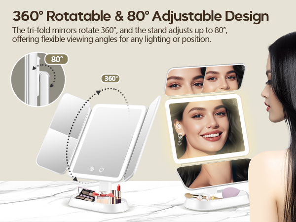 lighted magnifying mirror