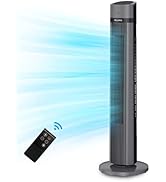 PELONIS 40 inch Bladeless Tower Fan for Bedroom, Standing Fan with Remote Control, 90° Oscillatio...