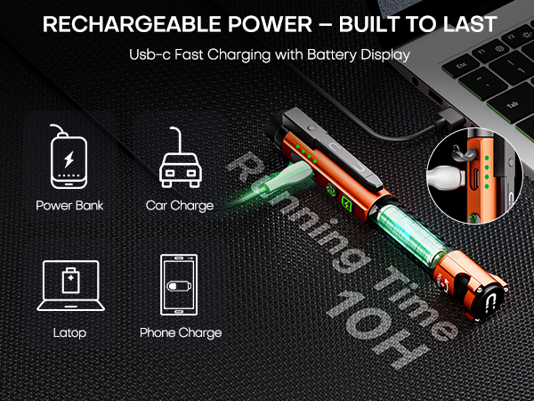 edc flashlight rechargeable