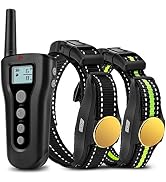 Bousnic Dog Training Collar 2 Dogs Upgraded 1000ft Remote Rechargeable Waterproof Electric Shock ...