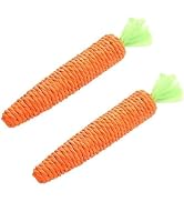SelHeng 2 Pcs Orange Sisal Carrot Cat Toys,Cat Dental Chew Toy Kitten Teething Toys for Indoor Ca...