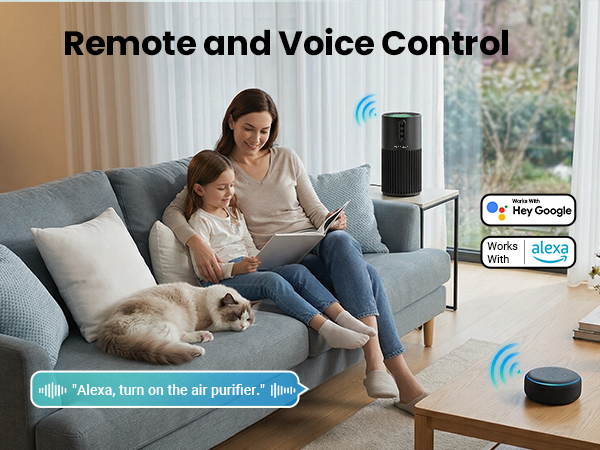  hepa air purifier smart wifi air purifiers for bedroom for home pets large room office kitchen 
