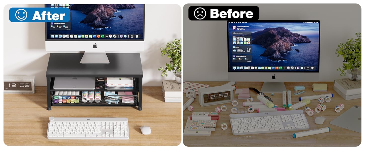 monitor stand for desk organizers and accessories computer stand riser office organization desktop 