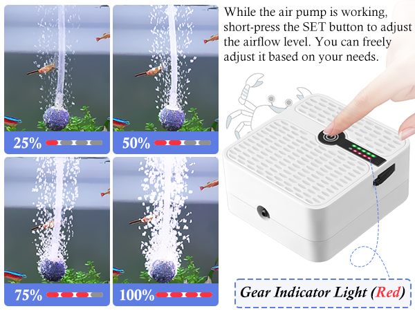 MB011-A+adjustable rechargeable aquarium oxygen pump-600