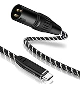 NCGGY USB C to XLR Cable,6FT USB Type C to XLR Male Output Stereo Cable,X LR Male to U SB C Conve...