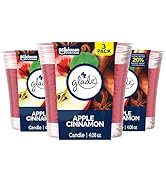 Glade 1-Wick Scented Candle Jar, Apple Cinnamon, Air Freshener Infused with Essential Oils, 4.08 ...