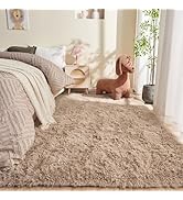 OPPODREAM 4x6 Beige Rugs for Bedroom, Ultra-Soft Fluffy Area Rugs for Living Room, 4 x 6 Shag Car...