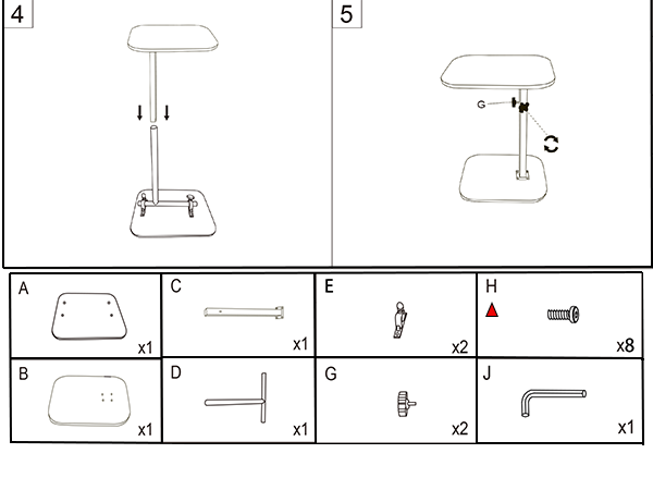 User Guide for promitop tv tray tables