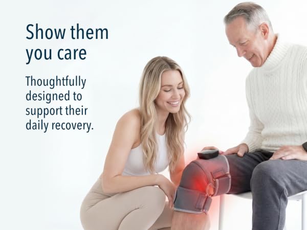 Series of healthcare-related images showing various therapeutic or recovery situations. Text visible includes 'Show them you care' and 'thoughtfully designed to support their daily recovery.'