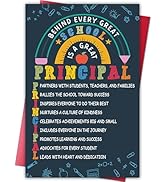 Cheeklee Poem Principal Appreciation Card Gift for Him Her, Heartfelt Gift for Principal’s Day or...
