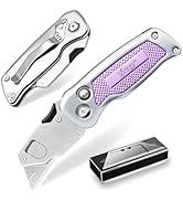 Vickay Box Cutter, Utility Knife with Belt Clip, Stainless Steel Body Handle, Quick-change Blade ...