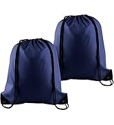 KUUQA 2 Pcs Navy Blue Drawstring Backpack Drawstring Bag Bulk Sports Cinch Bags String Backpack S...