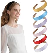 Zilotusnte Satin Headbands for Women Non Slip Trendy, Headband for Women’s Hair 1.18 inch Wide, H...