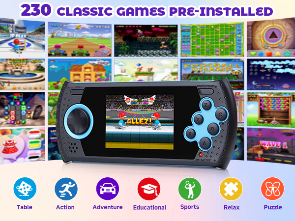 230 classic games pre-installed