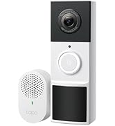 TP-Link Tapo Smart Video Doorbell Camera Wireless with Chime, 2K with Full Color Night Vison & Sp...