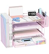 OPNICE 4-Tier Desk Organizer with Drawer &amp; Pen Holder, Office Desk Accessories and Office Decor f...