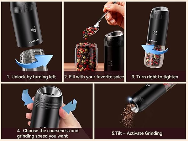 Salt and Pepper Grinder Set