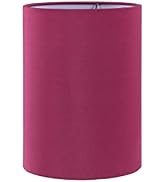 Aspen Creative 31316 Hardback Drum, Fabric Spider Lamp Shade, 8" Top x 8" Bottom x 11" Height, Bu...