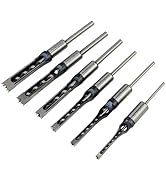 YuYBrightmi Square Hole Mortise Chisel Drill Bit Tools 1/4", 5/16", 3/8", 1/2", 9/16", 5/8"(6.4mm...