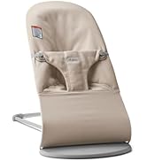BabyBjörn Bouncer Bliss, Woven Mélange, Light Beige | 2-in-1 Adjustable Baby Bouncer Seat and Tod...