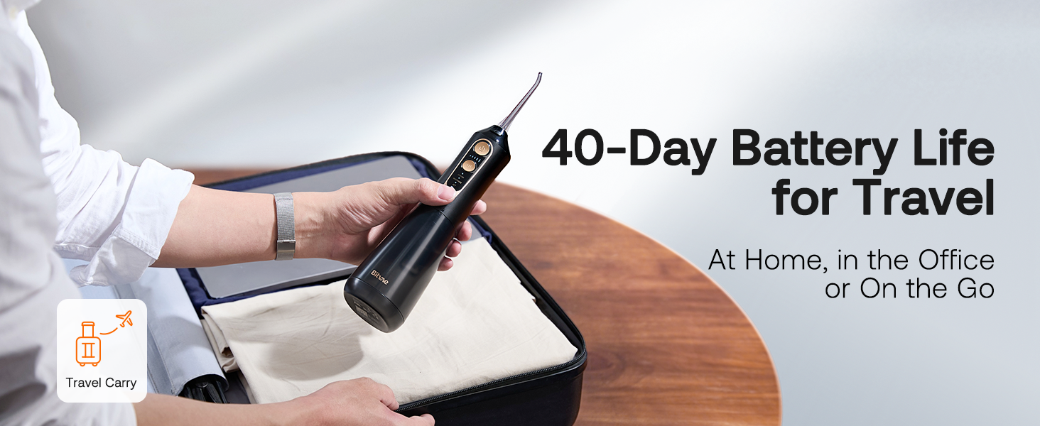 40-Day Battery life for travel
