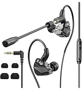 BlueFire Wired Gaming Earbuds with Microphone, HiFi Deep Bass in-Ear Headphones, Noise Cancelling...
