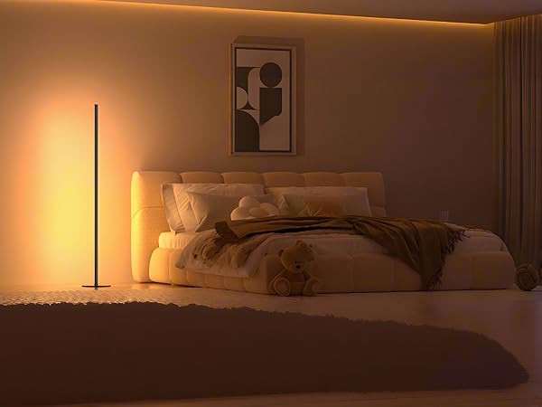 warm white corner floor lamp