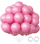 OuMuaMua Pink Balloons Light Pink Balloons, 50Pcs Pink Latex Balloon for Baby Shower Girls Birthd...