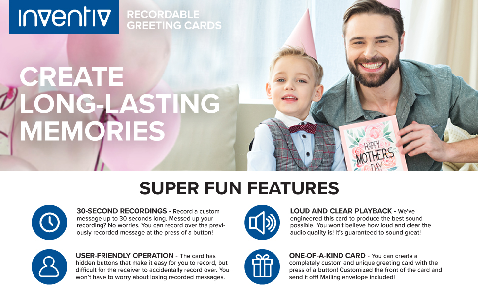 recordable greeting card features