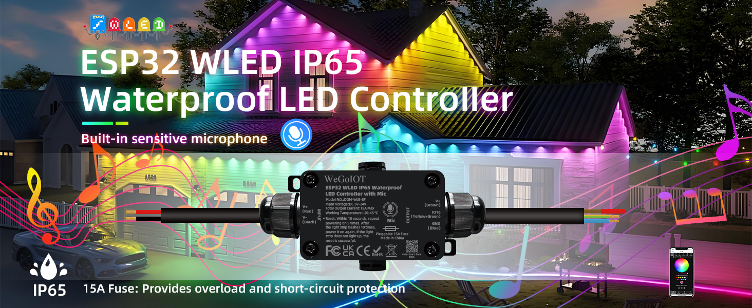 Waterproof ESP32 WLED Controller