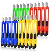 TIFICAL 20-Pack Box Cutter Retractable, Utility Knife with Auto-Lock Design, Box Openers with 9mm...
