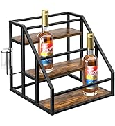 Coffee Syrup Rack Organizer, Spice Racks, Syrup Bottle Holder Stand for Coffee Bar, 3-Tier 12 Bot...