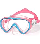 Water Space Kids Swimming Goggles Swim Mask with Nose Cover for Kids Youth 4-15, Anti-Shattered L...
