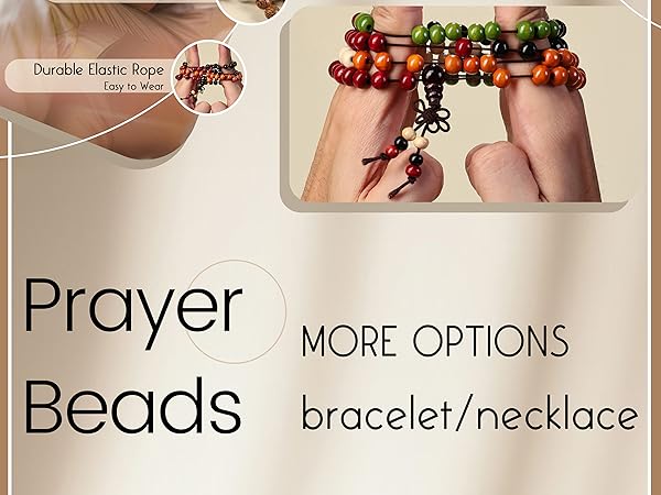 LOYALLOOK 8Pcs 108 Mala Bead Bracelets