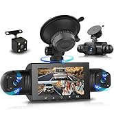 4 Channel Dash Cam 360° View, 1080P Front and Rear Inside, Left Right Dash Camera for Cars, 8 IR ...