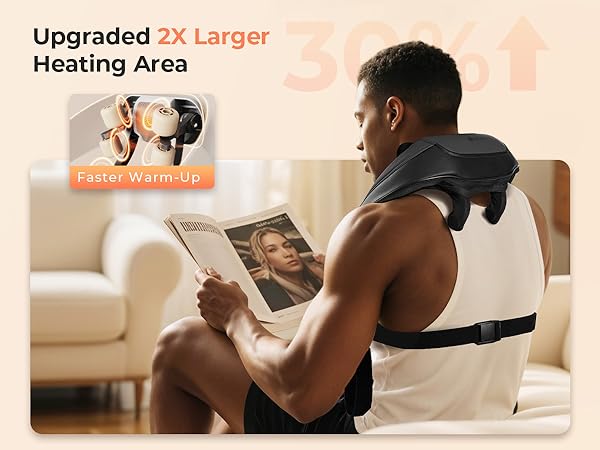 neck and shoulder massager with heat